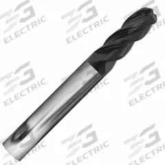 APPROVED VENDOR Ball End Mill: Carbide, AlCrN Coated, 4 Flute, 1/8" Mill Dia, 1/4" LOC, 2" OAL (MPN 311169)
