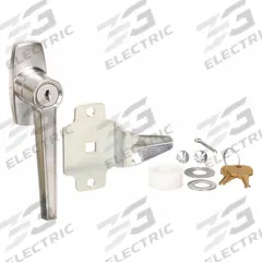 HOFFMAN Latch Kit: To Replace Handle and Latching Rod to Enclosures, Steel (MPN AL2ACCW). Key specifications — Finish: Chrome Plated; Brand: HOFFMAN; Accessory Type: Latch Kit; Application: To Replace Handle and Latching Rod to Enclosures; Features: Latch Rods Can Be Adjusted to Maintain the Proper Gasket Compression by Relocating the Pins in the Rod Guides; Material: Steel.