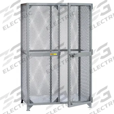 LITTLE GIANT Bulk Storage Locker: 49 in x 33 in x 78 in, 1 Tiers, 1 Units Wide - Expanded Metal Security Cage Lockers