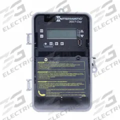 INTERMATIC Electronic Timer: 7 day, Not Astronomic, 120-277V AC, DPST/SPST, Digital (MPN ET2725C). Key specifications — Body Material: Metal; Indoor/Outdoor Usage: Indoor; Astronomic Functionality: Not Astronomic; Mounting Style: Surface; Brand: INTERMATIC.