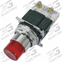 EATON Illuminated Push Button: Illuminated, Extended Profile, Metallic, 30 mm, 1NO/1NC (MPN 10250T411LRD06-1). Key specifications — Brand: EATON; Action: Momentary; Series: 10250T; Push Button Material Type: Metallic.