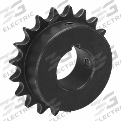 TRITAN Sprocket: 40, For 1/2 in Chain Pitch, 1 1/4 in Bore Dia, 20 Teeth, 3.196 in Pitch Dia - Size 40 Fixed-Bore Roller Chain Sprockets