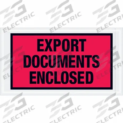 APPROVED VENDOR Packing List Envelopes: Export Documents Enclosed, 10 in Outside Ht - Transportation Packing List Envelopes
