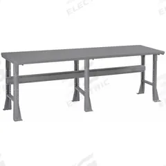 TENNSCO Workbench: Fixed Ht, Steel, 96 in x 36 in, 4,000 lb Overall Load Capacity, Gray (MPN WB-1-3696S). Key specifications — Brand: TENNSCO.