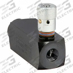 PARKER Hydraulic Flow Control Valve: 6 gpm Max Flow Rate, 3/8 in NPT, 3/8 in NPT, Steel, Control (MPN PCM600S). Key specifications — attr1018158: Pressure; attr1018114: Rotary Knob; attr1018116: Steel; attr1018117: PARKER.
