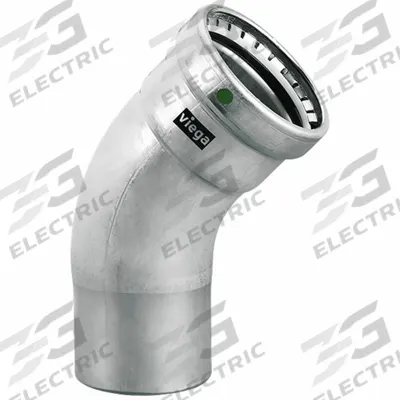 VIEGA MEGAPRESS Crimp Elbow Fitting: 3 in Pipe x 3 in Pipe Size, Press-fit x FTG - Potable Water Stainless Steel Press Fittings