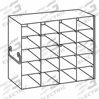 Upright Freezer Rack: 14 7/8 in Overall Lg, 5 3/4 in Overall Wd, Stainless Steel, Handles (MPN 0440234). Key specifications — Includes: Handles; Material: Stainless Steel; Product Type: Upright Freezer Rack; Brand: COLE-PARMER.