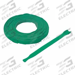 VELCRO BRAND Hook-and-Loop Cable Tie: 8 in Lg, 2.00 in, 0.75 in Wd, Nylon/Polypropylene, 900 PK (MPN 176043). Key specifications — Max. Bundle Dia.: 2.00 in; Material: Nylon; Color: Green; Brand: VELCRO BRAND.