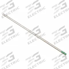 WESTWARD Tungsten Electrode: Pure Tungsten, 1/8 in x 7 in, Green, EWP, 10 PK (MPN 31GH92). Key specifications — Brand: WESTWARD; Overall Length: 7 in; AWS Classification: EWP; Welding Current Designation: AC; Color: Green.