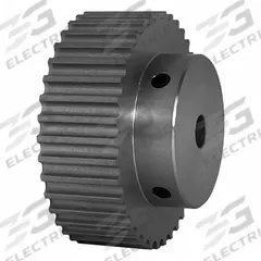 DAYTON Timing Pulley: Curvilinear, Fixed, For HTD Timing Belt Section, For 15 mm Belt Wd, 38 Teeth (MPN 38-5M15-6A4). Key specifications — Brand: DAYTON; Finish: Clear Anodized; For Belt Series: Powerhouse®.