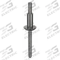 Blind Rivet,1 in L,0.25 in dia,PK25: Inch, 1 in Overall Lg, 9/16 in Body Lg, Open End, Dome, 25 PK (MPN HKLP-R8-6-PKT). Key specifications — Brand: HUCKLOK.