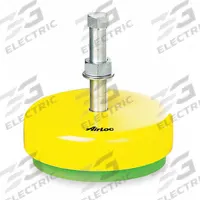 AIRLOC Male-End Leveling Mount: Fixed Stud, M27x2 Thread Size, 260 mm, 8,000 daN Capacity (MPN 1.15253.68). Key specifications — Finish: Yellow Zinc-Plated; Base Shape: Round; Load Capacity: 8,000 daN.