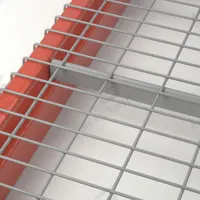 NASHVILLE WIRE Pallet Rack Decking: 52 in x 48 in, Waterfall, Flared Wire Decking, 5 ga Decking (MPN D4852BB4A3P). Key specifications — Wire Decking Style: Flared; Finish: Zinc-Plated; Brand: NASHVILLE WIRE; Material: Steel; Decking Edge: Waterfall; Color: Silver.