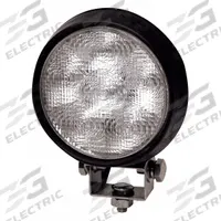ECCO Vehicle Work Light: Round, Flood, LED, Bolt, Pigtail, Universal, Surface Mount, Black, CE (MPN E92013). Key specifications — Housing Color: Black; Brand: ECCO; Mount Type: Bolt; Electrical Connection: Pigtail; Installation Type: Permanent.