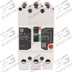 GE Molded Case Circuit Breaker: 30 A Amps, 25kA at 277/480V AC, Fixed, Lug, ABC (MPN TEYD3030B). Key specifications — Series: TEY; Max. AIR Rating: 25kA at 277/480V AC; Instantaneous Trip: Fixed; Terminal Connection: Lug; Phase Connection: ABC.