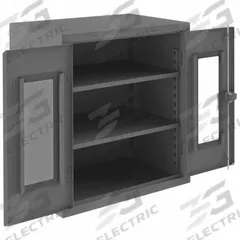 DURHAM MFG Storage Cabinet: 36 in x 24 in x 42 in, Frame, 2 Adj Shelves, Gray, Gray, Swing (MPN HDCC243642-2S95). Key specifications — Base Type: Frame; Cabinet Color: Gray; Frame Assembled: Assembled; Brand: DURHAM MFG.
