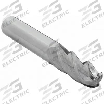 CLEVELAND Ball End Mill: Carbide, 4 Flute, 3/16" Mill Dia, 1-1/8" LOC, 3" OAL (MPN C63531) - Carbide Ball End Mills for Aluminum