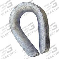 CROSBY Wire Rope Thimble: 5/8 in Compatible Rope Dia, Galvanized Steel/Stainless Steel, Steel (MPN 1037755). Key specifications — Material: Steel; Brand: CROSBY; Finish: Galvanized.