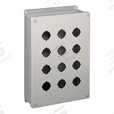 HOFFMAN Push Button Enclosure: 30mm, 3 Holes, 304 Stainless Steel - Enclosures for 30mm Operators