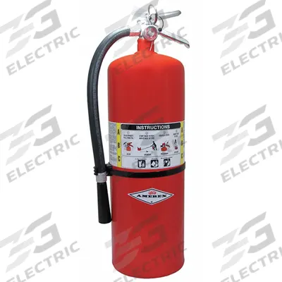 AMEREX Fire Extinguisher: 20 lb Extinguisher Capacity, 10A:120B:C - Class ABC Fire Extinguishers