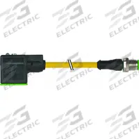 MURRELEKTRONIK Cordset: M12 Male Straight x DIN Form CI, 0.3 m Cable Lg, PVC, Yellow, 3 Pins, IP67 (MPN 7000-41041-0160030). Key specifications — Wire Size: 18 AWG; Brand: MURRELEKTRONIK; Cable Jacket Color: Yellow; IP Rating: IP67.