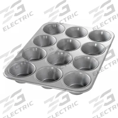 CHICAGO METALLIC Pecan Roll Pan: Aluminized Steel, 12 Slots, 13 1/2 in Overall Wd - Cupcake & Muffin Pans