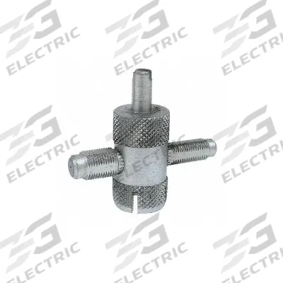 HALTEC Standard Bore Tool: Four-Way Tool, Steel, 2 in Overall Lg, 3/4 in Overall Wd - Tire Valve Tools