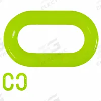 APPROVED VENDOR Chain Link for Plastic Chain Barrier: Green, 1 11/25 in Overall Lg, Polyethylene (MPN 30714-10). Key specifications — Material: Polyethylene.