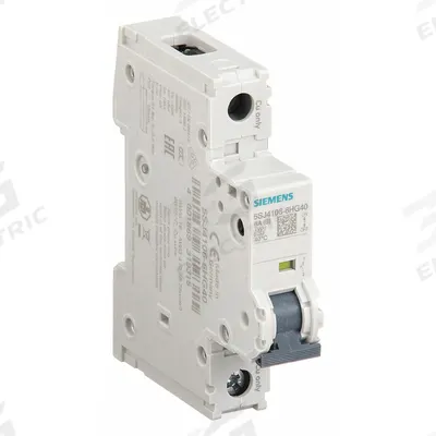 Siemens Miniature Circuit Breaker: 6 A Amps, 60V DC, 14kA at 240V AC, Screw Clamp - B-Curve, 1-Pole UL489 DIN Rail-Mount Miniature Circuit Breakers