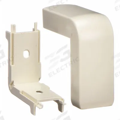 LEGRAND 90 Degrees External Elbow: PN03, 3/4 in Wd, 1/2 in Ht, Plastic - 90 Degree Elbows for Nonmetallic Single-Channel Raceways