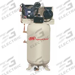 INGERSOLL RAND Electric Air Compressor: 5 hp, 2 Stage, Vertical, 80 gal, 16.8 cfm, 175 psi, 200V AC (MPN 2475N5-P-200-3). Key specifications — attr48430: INGERSOLL RAND; attr48445: 60 Hz; attr48448: Motor Starter; attr48450: 200V AC; attr48474: Three; attr48487: Vertical.