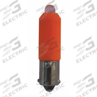 EATON Compact LED Bulb: LED, Miniature Bayonet (BA9s), (T) Tubular, T3-1/4, 120V AC/DC, 1 W Watt (MPN HT8LEDAF7). Key specifications — Light Color: Amber; Voltage: 120V AC/DC; Brand: EATON; Bulb Shape: T3-1/4.