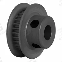DAYTON Timing Pulley: Modified Curvilinear, Fixed, For GT Timing Belt Section, For 3 mm Belt Wd (MPN 30-2P03M6FA6). Key specifications — Brand: DAYTON; Finish: Clear Anodized; For Belt Series: Powerhouse®.