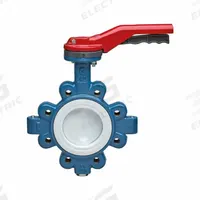 GHIBSON Butterfly Valve: 6 in Pipe Size, Concentric, 250 psi Max. Pressure (CWP), Lug, 8 Bolt Holes (MPN 551P-6). Key specifications — Brand: GHIBSON; Handle Type: Lever; Disc Material: Stainless Steel.
