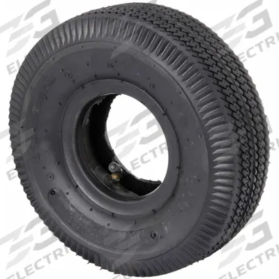 APPROVED VENDOR Replacement Tire and Inner Tube Kit: 3 1/2 in Tire Wd, Rubber, Sawtooth - Replacement Tire & Tube Kits for Pneumatic Wheels