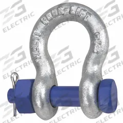 APPROVED VENDOR Bolt, Nut and Cotter Anchor Shackles: Anchor Shackle, 17,000 lb Working Load Limit (MPN 8063905). Key specifications — Body Color: Silver; Brand: APPROVED VENDOR.