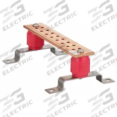 Grounding Busbar: Copper, 10 in Grounding Bar Lg, (16) 1/4 in Grounding Bar Holes and Size (MPN HBBB14210A). Key specifications — Material: Copper; For Use With: Grounding & Bonding; Ground Wire Included: No; Grounding Bar Holes and Size: (16) 1/4 in; Brand: HUBBELL PREMISE WIRING.