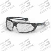 HEXARMOR Safety Glasses: Clear Lens Color, Frameless, Anti-Fog/Hard Coat/TruShield®, LT450 Series (MPN 11-28001-02). Key specifications — Series: LT450; Lens Color: Clear; Frame Color: Charcoal/High-Visibility Yellow; Brand: HEXARMOR.
