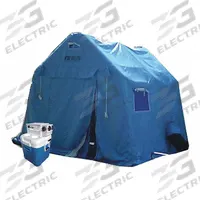 FSI Firefighter Rehab Tent: 10 ft Overall Lg, 10 ft Overall Wd, 9 ft Overall Ht, AC Unit/Shelter (MPN DAT3030-FFR). Key specifications — attr1055387: AC Unit; attr1055401: Firefighter Rehab Tent; attr1055372: FSI.