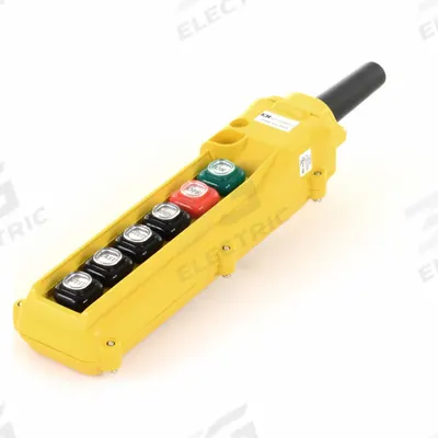 KH INDUSTRIES Pendant Control Station: (6) Push Buttons, 1NO/1NC, On/Off - Push-Button Pendants