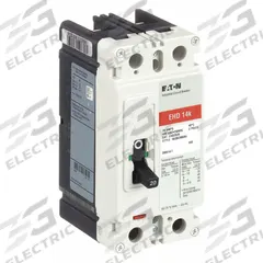 EATON Molded Case Circuit Breaker: 20 A Amps, 18kA at 240V AC, Fixed, ABC, Load Side Lug, Std, EHD (MPN EHD2020). Key specifications — attr217792: EHD; attr196056: 18kA at 240V AC; attr196057: Fixed; attr196058: ABC; attr196059: Load Side Lug; attr196061: 100A/F.