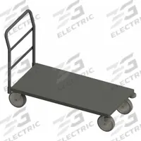 APPROVED VENDOR Platform Truck: 3,600 lb, 36 in L x 24 in W x 11 1/8 in H Deck, Solid, 12 ga Deck (MPN EPTRB24368PU95). Key specifications — Side Panel Type: No Side Panels; Brand: APPROVED VENDOR; Color: Gray; Caster/Wheel Configuration: (2) Rigid.