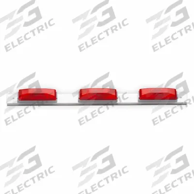 GROTE Bar Lamp: Marker Light, Incandescent, Rectangular, Red, Screw, Wire Harness - Marker Lights