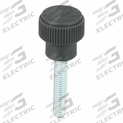 KIPP Hand Knob: Knurled, Plastic w/ Steel Thread, 5/16"-18 Thread, 40 mm Thread Lg - Knurled Knobs with Threaded Stud