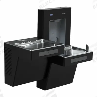 SLOAN Drinking Fountain with Bottle Filler: On-Wall, 8 gph @ 50°F, Touchless Sensor - On-Wall Two-Level Drinking Fountains with Bottle Fillers