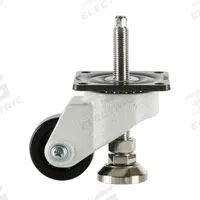 FOOT MASTER Plate Caster: Nylon Tread, 63 mm Wheel Dia, 98 mm Mounting Ht, 1,102 lb Load Capacity (MPN GDH-65-ASF-NYN). Key specifications — Brand: FOOT MASTER; Frame Color: White.