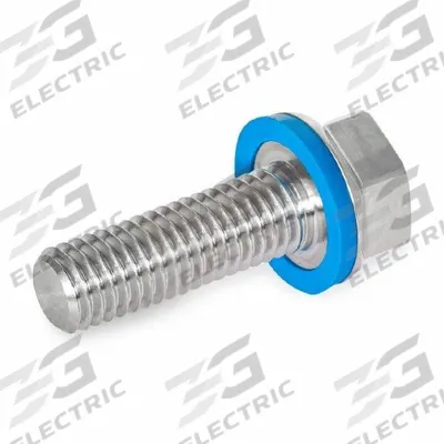 JW WINCO Hygienic Hex Head Screws: Stainless Steel, Partially Threaded, M5, 16 mm Min Thread Lg - Low-Profile Hygienic Hex Head Screws with Sealing Washer