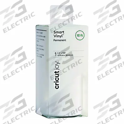 CRICUT Smart Vinyl: White, 120 in, 5 1/2 in, Permanent (MPN 2007353) - Die Cutting Materials