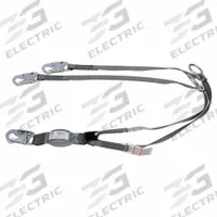 MSA Shock-Absorbing Lanyard: Shock Pack, Steel Snap Hook, Steel Snap Hook, 310 lb Capacity, 2 Legs (MPN 10193129). Key specifications — Brand: MSA; Color: Gray; Visual Load Indicator: Yes; Shock-Absorbing Lanyard Material: Polyester.