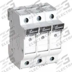 BUSSMANN Fuse Block: Finger-Safe, 3 Pole, 600 V AC, DIN Rail Mounting, Box Lug Termination (MPN CHCC3DIU). Key specifications — Brand: BUSSMANN.